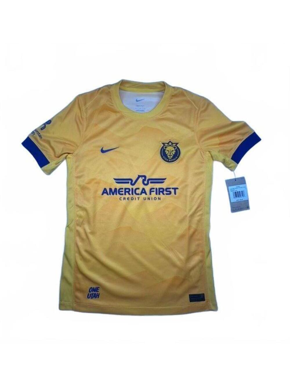 Nike Utah Royals Youth NWSL Stadium Crew Neck Soccer Jersey Yellow Size L